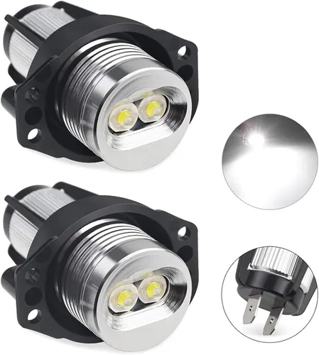 Vista 10 de Xinctai Bombillas LED de Ojos de Ángel con Anillo de Halo, Compatibles con Faros de Marca para BMW E90 E91 Pre-Facelift, Pre-LCI 2006 2007 2008