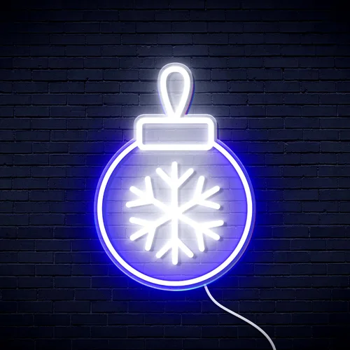 Vista 9 de ADVPRO Letrero de neón LED de silicona de la flexión del ornamento del árbol de Navidad - azul - st16s32-fnu0119-b