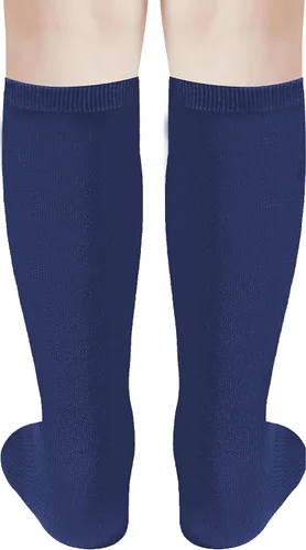 Vista 2 de UTTPLL Calcetines de algodón para niños pequeños, calcetines de béisbol hasta la rodilla, calcetines deportivos de fútbol para niños, calcetines