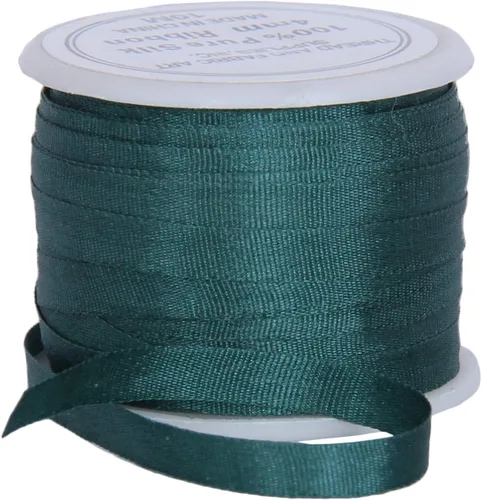 Vista 106 de Threadart Cinta de seda 100% pura - 3 tamaños - Docenas de colores - Castaño - 2 mm No. 524 Soft 100% pure silk ribbon on a single spool - perfect