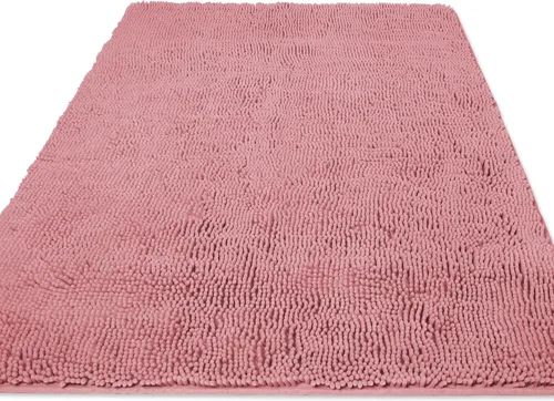 Vista 173 de Yeaban Alfombra de pasillo de baño de 24 x 72 pulgadas, antideslizante, alfombra de baño larga de felpilla gruesa, absorbente y lavable, alfombra