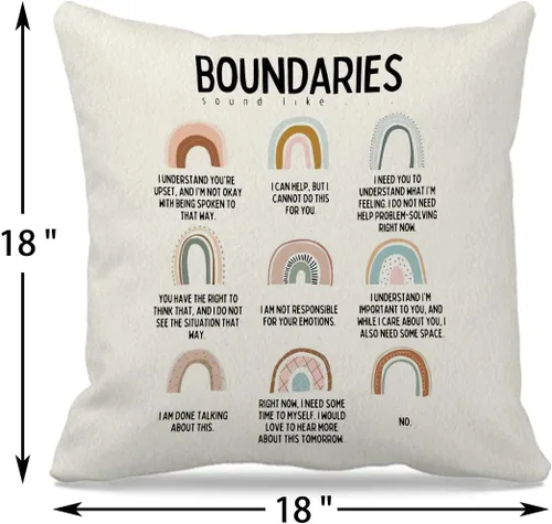 Vista 3 de Feelings - Fundas de almohada de rueda – Fundas de almohada con emociones de sentimientos, terapia de salud mental, decoración de oficina, regalos