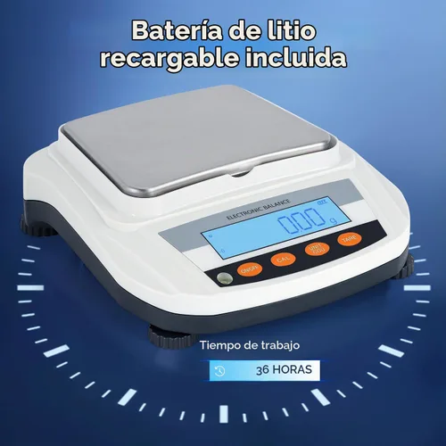 Vista 4 de Bonvoisin Balanza electrónica recargable de la balanza 3000gX0.0.04 oz del laboratorio Balanza analítica de la precisión Balanza de laboratorio