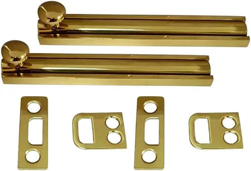 Vista 38 de QCAA Perno de superficie de latón macizo, 2", latón pulido, paquete de 1, fabricado en Taiwán