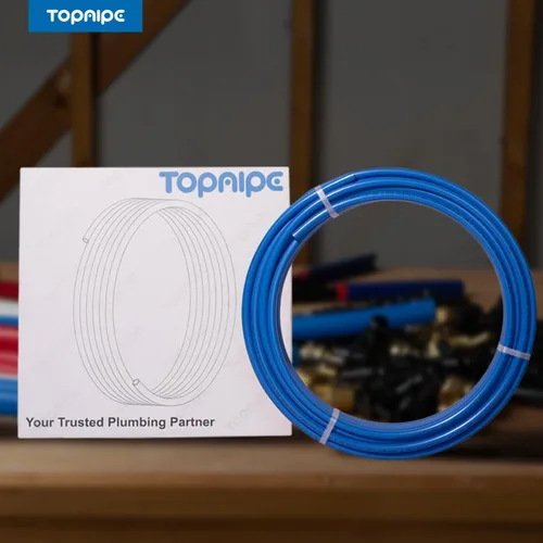 Vista 4 de Tubo PEX-A, tubo azul de 1/2 pulgada x 100 pies, certificado NSF para agua potable, tubo PEX-A para fontanería, herramientas de fontanería