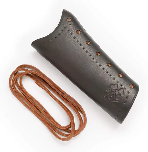 Vista 6 de Protector/Collar de mango de hacha de cuero (Council Tool 2# Wood-Craft Camp Carver, 16″, marrón)