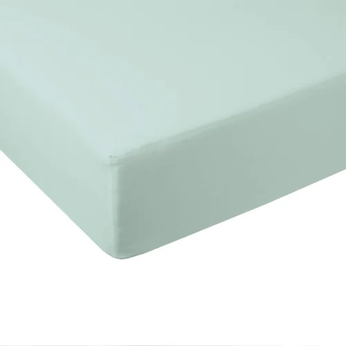 Vista 6 de Sábana bajera de 600 hilos, viscosa de bambú tamaño individual extra larga XL, color verde azulado