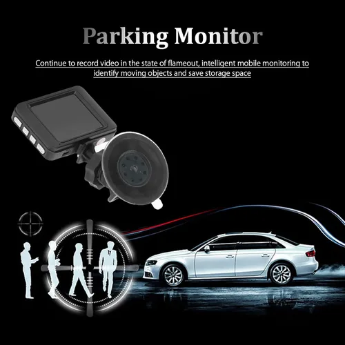 Vista 4 de Dash Cam, cámara de tablero inteligente de 1080P, cámara frontal y trasera con detección de movimiento, grabación en bucle, sensor G, modo