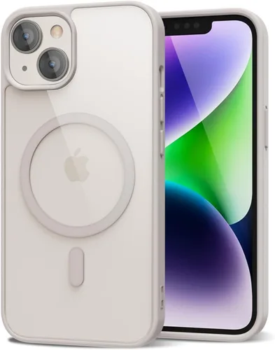 Vista 15 de oakxco Funda magnética transparente compatible con Magsafe, bonita funda delgada y transparente de poliuretano termoplástico no amarillenta, carcasa