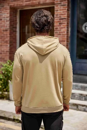 Vista 6 de COOFANDY Sudadera con capucha de entrenamiento para hombre, ligera, atlética, moderna, con bolsillo