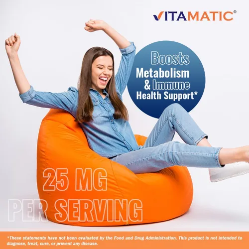 Vista 6 de Vitamatic Vitamina B6 (Piridoxina HCI), 25 mg 250 Comprimidos Vegetarianos
