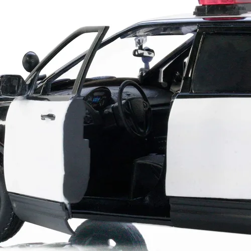 Vista 6 de Motor Max 1:24 W/B 2015 Ford Police Interceptor Utilidad con barra ligera Diecast Vehículos