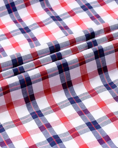 Vista 5 de Alimens & Gentle Camisas a cuadros con botones para hombre, camisas de vestir de manga larga de algodón, camisas de guingán de ajuste regular
