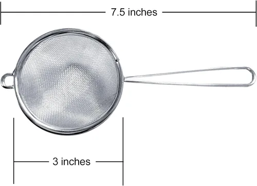 Vista 3 de Cuisinox Colador de malla fina, acero inoxidable con mango, 3" x 8