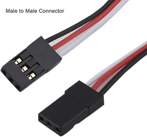 Vista 2 de 10 unids 3.93 pulgadas macho a macho JR enchufe servo extensión plomo 3pin 3.937 in servo cable de extensión para RC avión coche