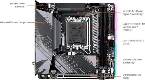 Vista 6 de GIGABYTE B760I AORUS PRO