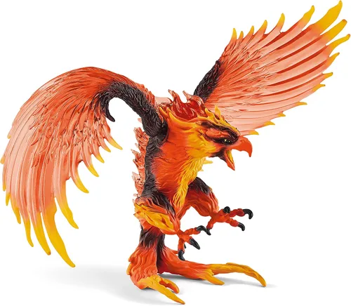 Vista 5 de Schleich Eldrador Creatures - Figura de acción de 17,8 cm de águila de fuego - Figura de grifo de lava con alas móviles para niños y niñas - Figuras
