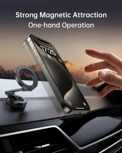 Vista 4 de SYNCWIRE Soporte magnético para teléfono MagSafe con rotación de 360° para automóvil, brazo de metal ajustable, soporte de teléfono magnético
