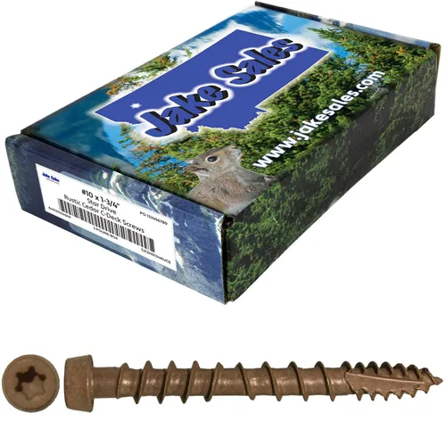 Vista 25 de #10 x 1-3/4" Graystone - Tornillo de madera recubierto exterior de madera Torx/Star Drive Head - Compatible con madera AQC (1 libra ~ 130 tornillos)