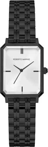 Vista 15 de Roberto Marino RM1982 Reloj de Lujo para Mujer Rectangular en Oro – Movimiento de Cuarzo Japonés, Diseño Vintage de Acero Inoxidable, Esfera RM1931