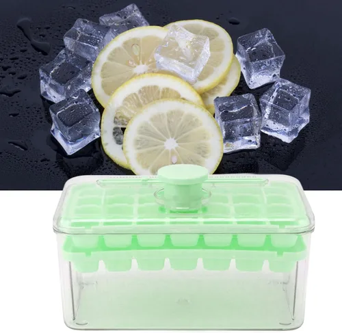 Vista 4 de Hielo, Bebidas Refrigerador Caja de Hielo Enfriador Molde de Refrigerador Molde de Coche Bandeja de Refrigerador Hogar Presionado Para Moldear