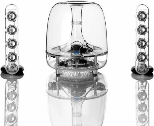 Vista 7 de Harman Kardon SoundSticks, sistema de bocinas inalámbricas integradas con Bluetooth 2.1