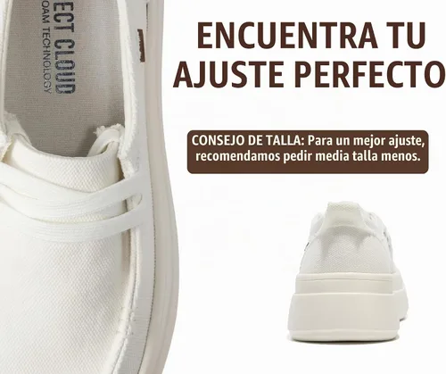 Vista 5 de Project Cloud Canvas Platform Loafers for Women Boat Shoes for Women (Dana)