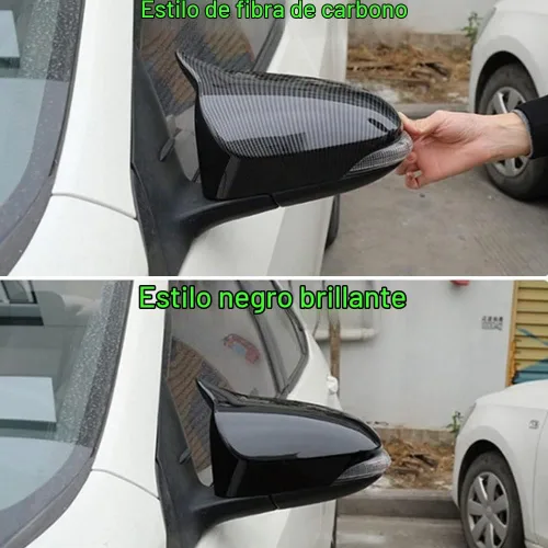 Vista 7 de Estilo de Coche ABS Puerta Cuerno de Buey Espejo Retrovisor Carcasa Cubierta Tapas Moldura Accesorios de Decoración Exterior Para Toyota Corolla