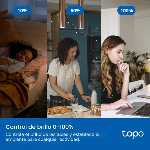 Vista 5 de TP-Link Tapo Smart - Kit de Interruptor Regulador Inteligente de 3 Vías, Compatible con Matter, Monitoreo de Energía, Cable Neutro Requerido