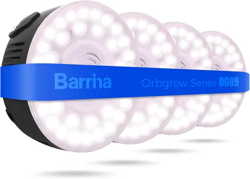 Vista 24 de Barrina Orbgrow OG09 Puck - Luz LED de crecimiento, 5000 K 9 W (equivalente a 135 vatios), luces de plantas para plantas de interior de espectro
