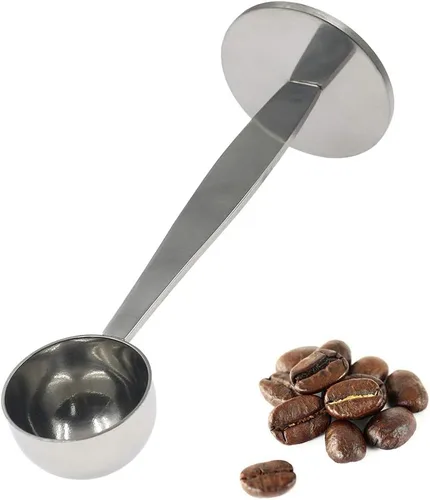 Vista 5 de Cuchara de café 2 en 1 de acero inoxidable de medición y tampón (0.5 fl oz), 1 unidad