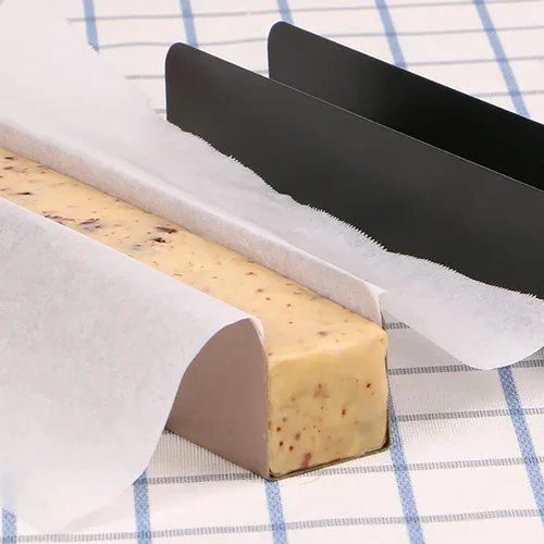 Vista 2 de 2 moldes antiadherentes en forma de U para galletas y pan, molde para tostadas de baguette, molde rectangular de acero al carbono, moldes