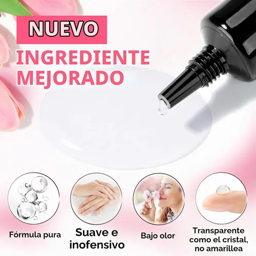 Vista 4 de UNA GELLA - Pegamento para uñas sin necesidad de lámpara, 0.3 fl oz*2 unidades, súper fuerte