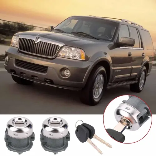 Vista 5 de Cilindro de cerradura de puerta con juego de llaves compatible con Ford F150 1997-2011 F250 1997-99 F350 Super Duty 1998-2016 - Sustituye a