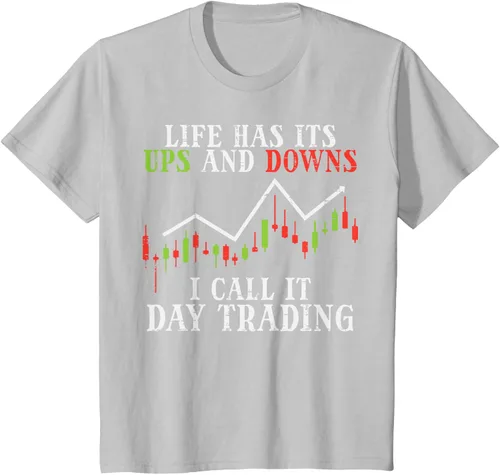 Vista 66 de Life Ups And Downs Day Trading Crypto Stock Market Trader T-Shirt, Negro
