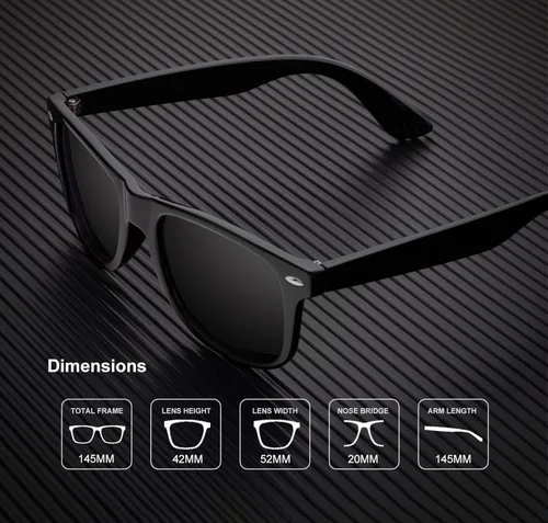 Vista 5 de Lentes de sol polarizados para hombres y mujeres acabado mate lentes espejados de color bloqueo UV al 100 paquete de 3