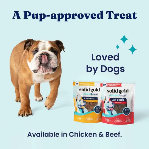 Vista 7 de Solid Gold Complementos de Comida para Perros Secada al Aire para Alimentos Secos – Golosinas saludables para perros con carne de res real
