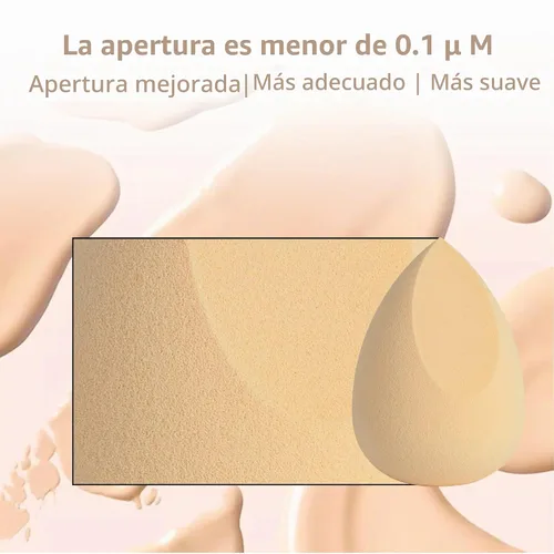 Vista 4 de Esponja de maquillaje COSTICA, 4 piezas, esponja mezcladora de belleza para mezcla de base, esponja mezcladora multicolor con caja