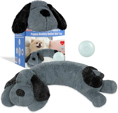Vista 19 de WEOK Juguete de Latidos del Corazón para Cachorros para Alivio de Ansiedad por Separación, Animal de Peluche con Latidos Ayuda Conductual Calmante
