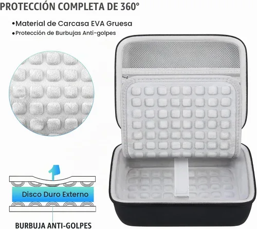 Vista 5 de BOVKE - Funda para disco duro externo Western Digital Elements/My Book Negro