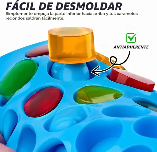 Vista 4 de Puyeipt Moldes de silicona para caramelos, paquete de 4, 220 cavidades