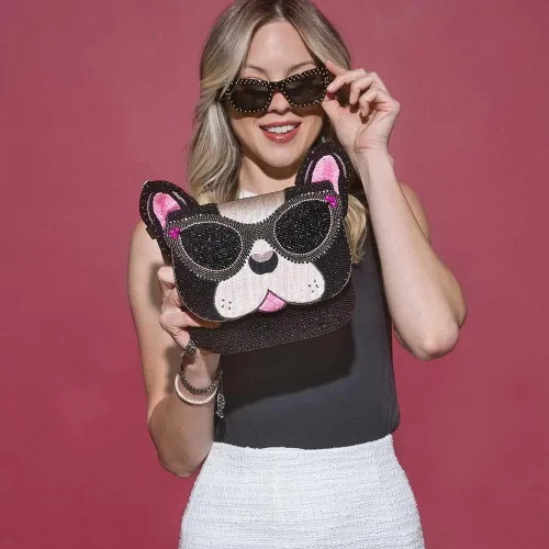 Vista 3 de Mary Frances Bolso bandolera Throw Me A Bone, Negro