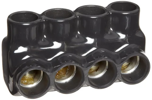 Vista 20 de Morris Productos 97643 Conector multi-cable, aislado, entrada dual, negro, 3 puertos, 250 - 6 rango de cables, 5/16" Allen Hex 3 Puertos, 250 - 6