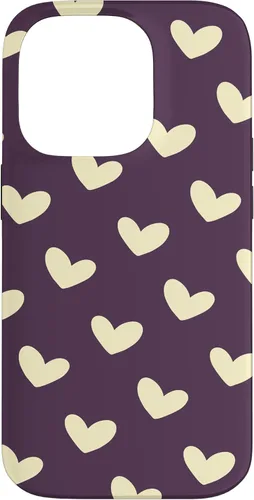 Vista 17 de Yellow Heart Pattern Minimalist Love Case for iPhone 16