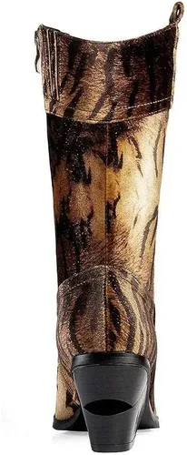 Vista 8 de ANN CREEK Botas 'Orenta' de moda con estampado de tigreanimal para mujer