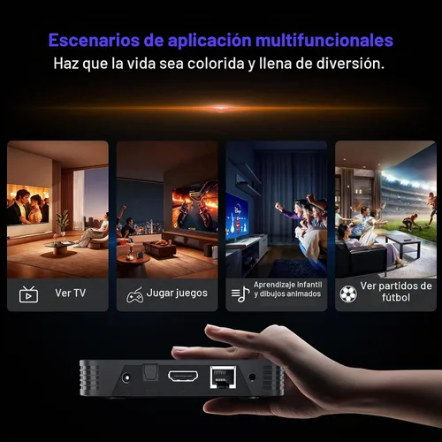 Vista 4 de Android 14.0 TV Box 4GB RAM 64GB ROM, procesador de cuatro núcleos, mini