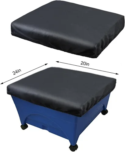 Vista 4 de Mofuiry Paquete de 2 fundas de repuesto para mantillo City Pickers, 20 x 24 pulgadas, color negro, con cubierta elástica elevada para jardineras