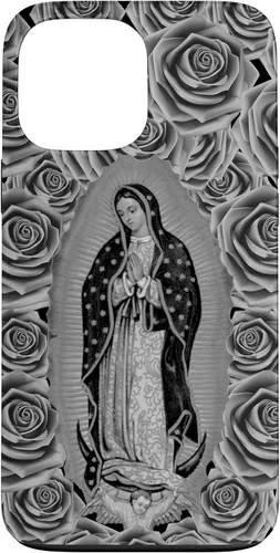 Vista 23 de Funda para iPhone 14 Pro Max Our Lady Virgen De Guadalupe Virgen María Floral