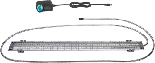 Vista 7 de HappyBird Lighting - Luz de jaula para pájaros con protector para masticar, luz LED de espectro completo para mascotas, simula el entorno natural