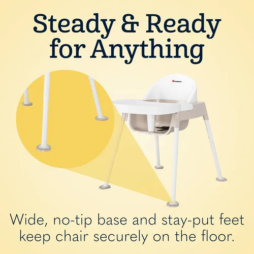 Vista 3 de Foundations Secure Sitter - Silla de alimentación de altura ajustable de 7 a 13 pulgadas, 1 paquete, pies estables "sin punta", arnés ajustable de 3
